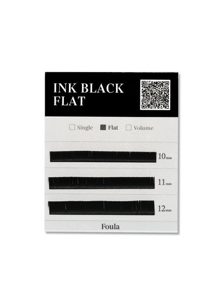 【Foula】Ink Black Flat Trial Size D Curl 0.15mm